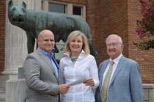 City Manager, Sammy Rich accepts the check from RAHF President, Paula Blaylock and Treasurer, Jack Summerbell.